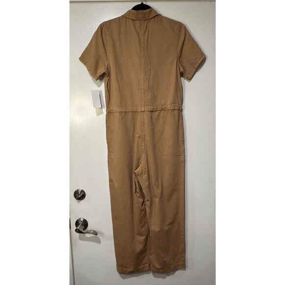 Oat New York Drawstring-Waist Wide Leg Jumpsuit Size XS NWT Dusty Peach Cotton - Picture 10 of 14